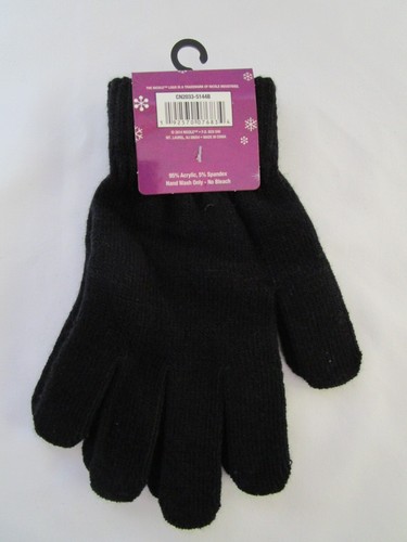 Kids/Children Lot of 3 Stretch Knit Gloves, One Size Fits Most Black Hunter Navy - Picture 3 of 9