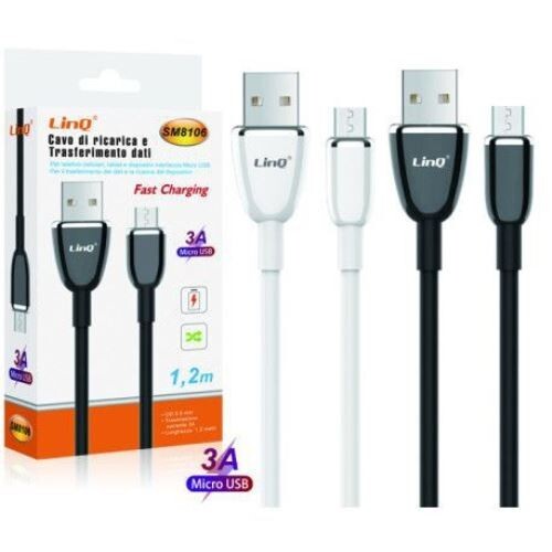 X Câble De Recharge Fast Rapide Transfert Données Microusb USB 3A Linq Sm8106 - Photo 1/1