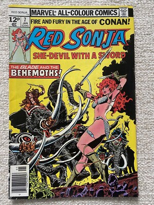 RED SONJA #7 UK Price Marvel Comics 1978 FN/VF