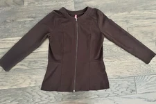 Ruby Ribbon Brown Full Zip Up Fitted Workout Active Jacket Size Small