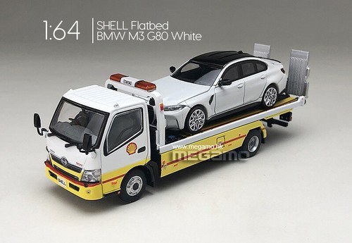 1/64 TINY Toyota Hino 300 Shell Flatbed Tow Truck Working flatbed Diecast Model - Picture 9 of 32