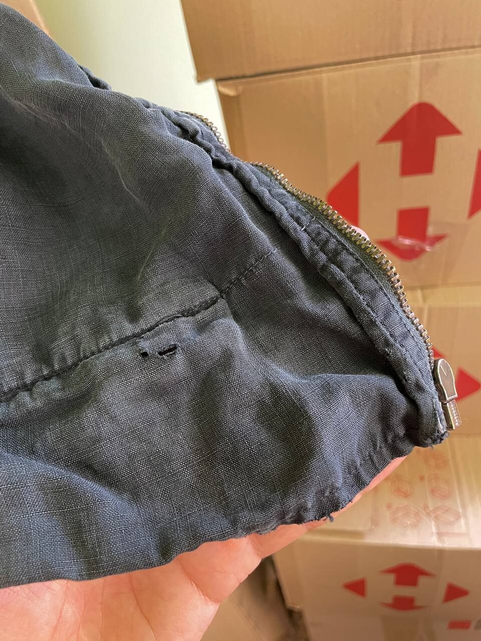 Veste Jean Paul Gaultier Pour Gibo à Motif Chevrons Beige - Taille 40 (FR), Occasion Très Bon état