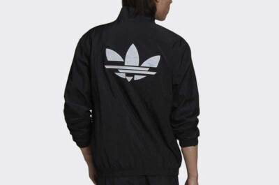 【Adidas】★24SS★Embleshed 3S Track Top adidas Shattered Trefoil Woven Men's Track Top Black/ White