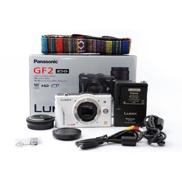 Panasonic LUMIX GF2 ホワイト DOUBLE LENS KIT Panasonic LUMIX GF2 ホワイト DOUBLE LENS KIT