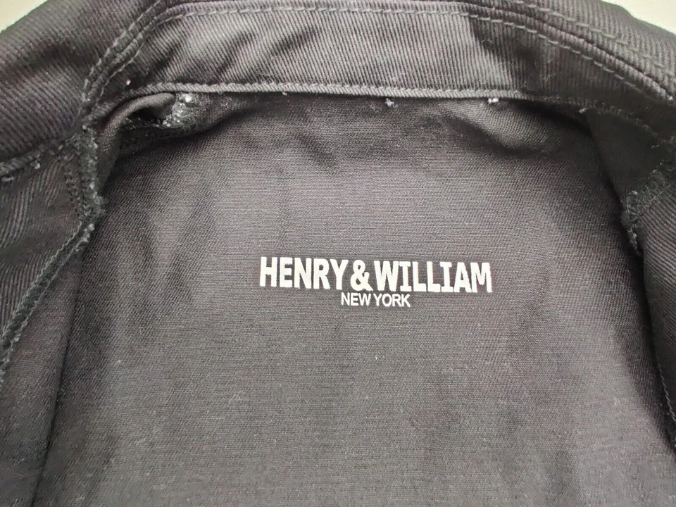 Chaqueta de mezclilla Henry & Williams para mujer mediana cremallera completa negra envejecida "NUEVA" Foto 2 de 4