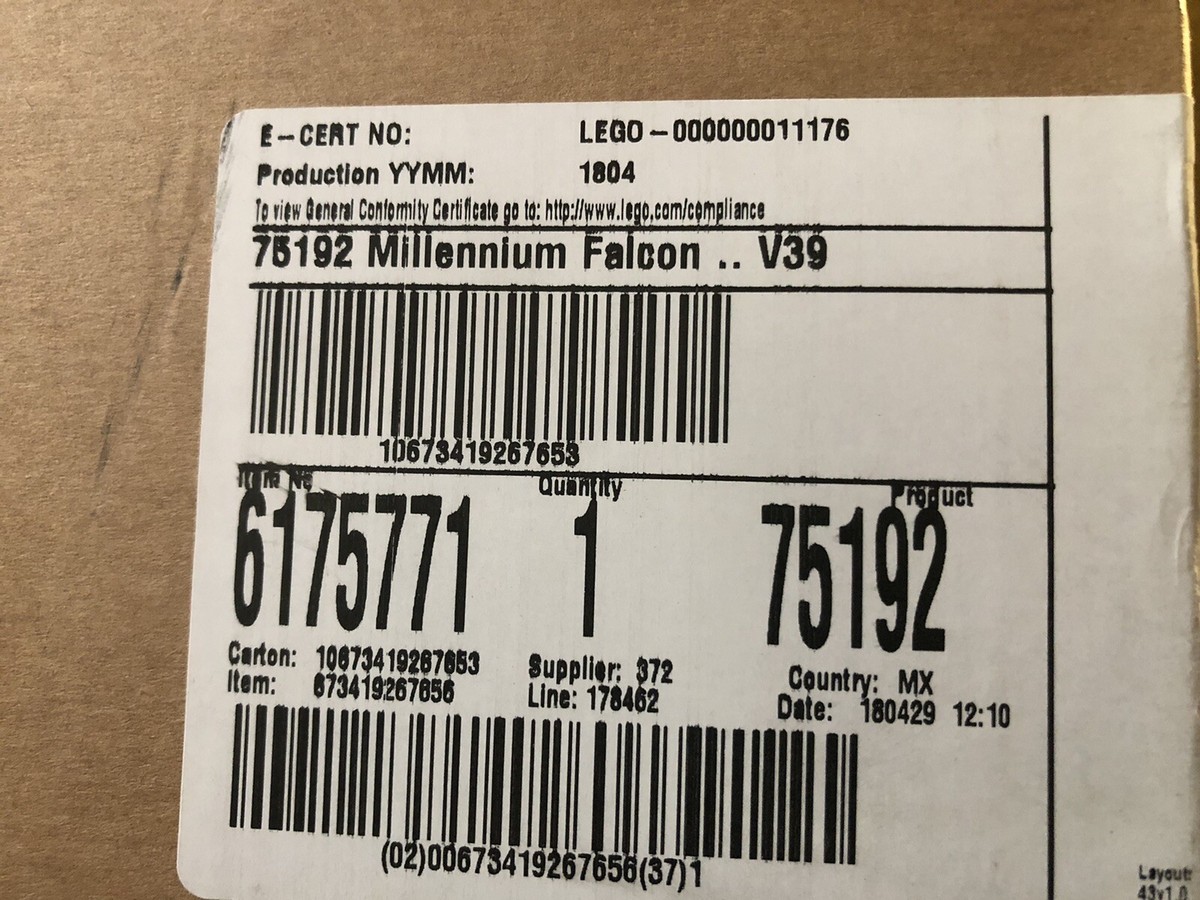 幽閉サテライト/18枚セット売り/ほぼ帯付き LEGO Star Wars Millennium Falcon (75192) NIB SEALED RARE