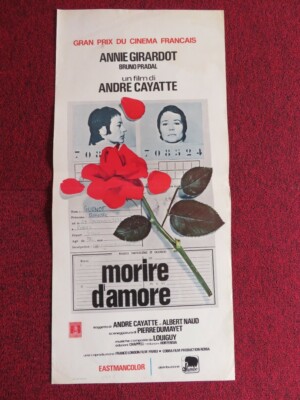 MORIRE D'AMORE / Mourir d'aimer... ITALIAN LOCANDINA (27.5''x13'') POSTER 1971