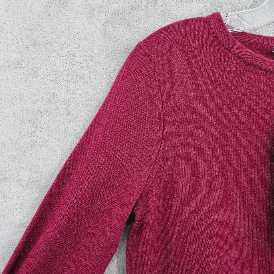 Suéter Antonio Melani Madilyn Cachemira M Granate Vino Rojo Campana Manga Perlas Nuevo Foto 3 de 4