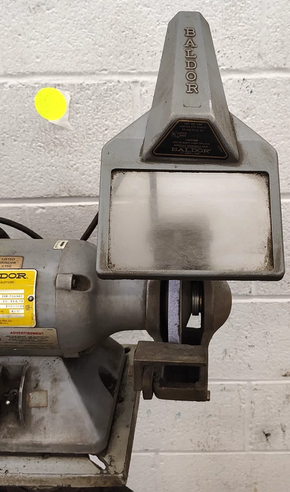 BALDOR 7" BENCH GRINDER W/EYE SHIELDS GA9  1/2 HP 3 PH  CAT NO. 7309D - Image 2 of 4