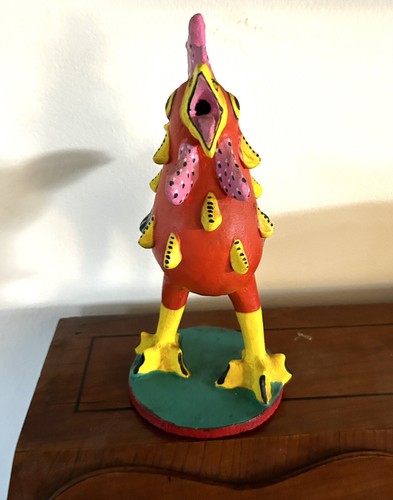 barro betus Juan Jose Ramos Medrano Signed Rooster Sculpture Mexico Folk Art - Picture 3 of 6
