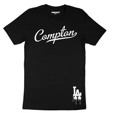 Compton West Coast Black T-Shirt Los Angeles Streetwear Tee Unisex Hip Hop Tee