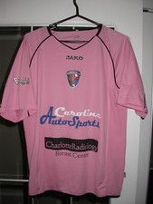 Maillot de football rose cancer USL Charlotte Eagles match/match porté/utilisé - Akwari MLS