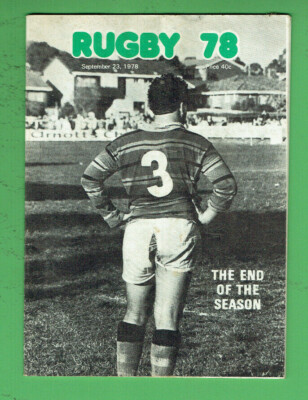 #KK.   RUGBY UNION PROGRAM -  23/9 1978,  EASTERN SUBURBS V RANDWICK 