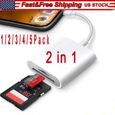 TF/SD Card Adapter Camera Reader for iPad iPhone6 6S 7 8 Plus 13 14 Pro X Xs Max