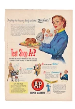 A&P Print Ad Grocery Advertising Supermarket Retail Vintage Advertisement 1951