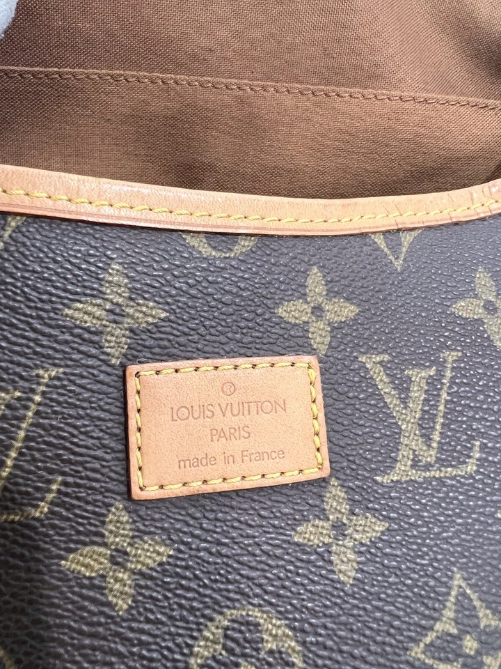 90-е LOUIS VUITTON Saumur 35 подлинный винтажный монограмма через плечо сумка-планшет - Изображение 4 из 4