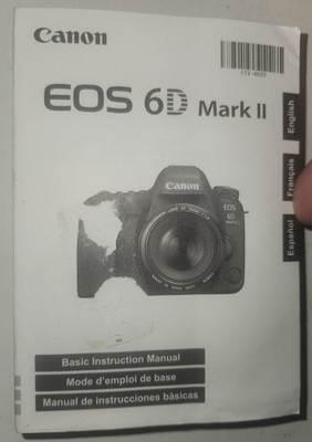 Canon EOS 6D Mark II Genuine Camera Instruction Manual In English French Spanish