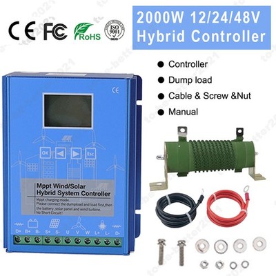2KW Solar PV Wind Hybrid Laderegler 12/24/48V Wind Energy Solarladeregler Regler