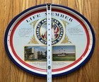 Vintage Disabled American Veterans Auxiliary Life Member Oval Tin Tray Veteran — photo 3