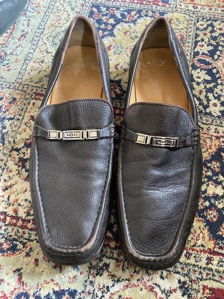 Men Bruno Magli Heels Brown Leather 13