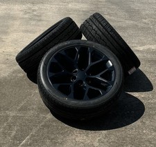 Satin Black Snowflake 22 Wheels Ironman Ht Tires Chevy Tahoe Silverado Suburban
