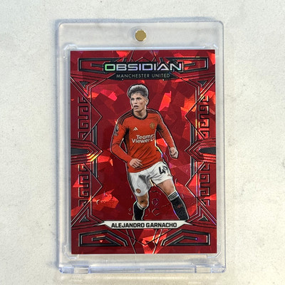 2023-24 Panini Obsidian #86 ALEJANDRO GARNACHO Red Crystals Electric Etch /30