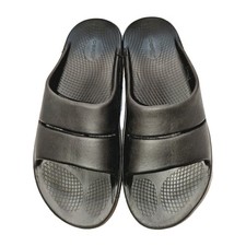 OOFOS OOahh Slides Black Shoes Sandals Post-Run Recovery Footwear NEW Mens 14 47