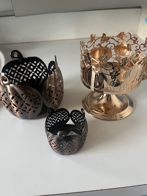 Three Candle Holders. Different Sizes And Styles from Pier 1 And Bed Bath New