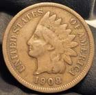 1908 1C BN Indian Head Penny Cent!
