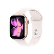Apple Watch Series 11 GPS Cellular 42mm Rose Gold Aluminum Case with Pink Band