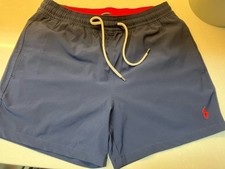 Image of Polo Ralph Lauren traveler swim shorts, stretch slim fit, medium, Blue, RRP £89