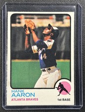 HANK AARON 1973 TOPPS BASEBALL #100 BRAVES