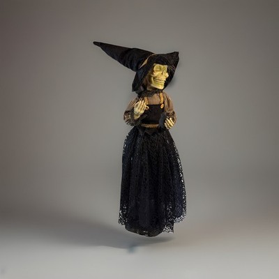 Retired 2015 Asmirda Skeleton Witch 31'' Tall Halloween Doll Figurine - Rare Crow