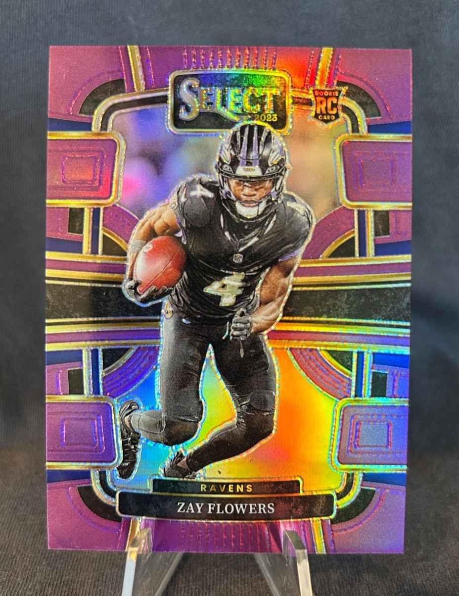2023 Panini Select Football Zay Flowers Rookie #8  Purple Prizm 69/75