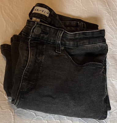 Ava & Viv Women's Black high rise flare Jeans Size 16 - 4 pockets 