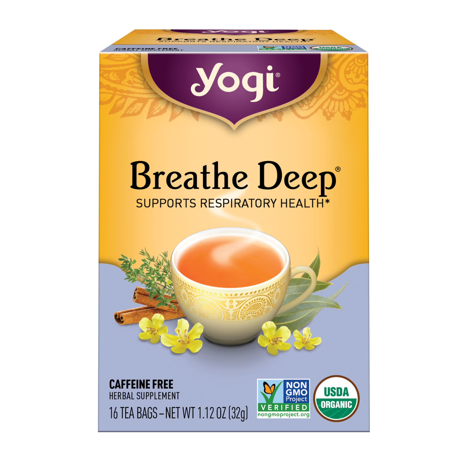 Breathe Deep, Caffeine-free Organic Herbal Tea Bags, 16 Count