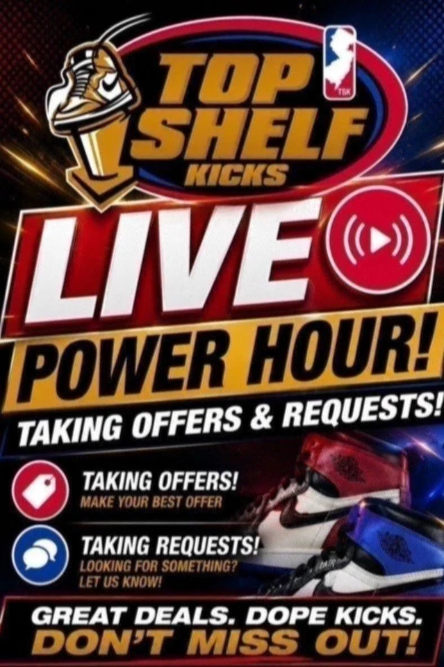 TOPSHELF KICKS LIVE. TAKING SNEAKER OFFERS & REQUESTS