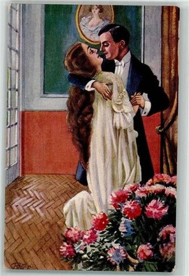 39171381 - signed Rotter Kisse Me Postcard Kiss