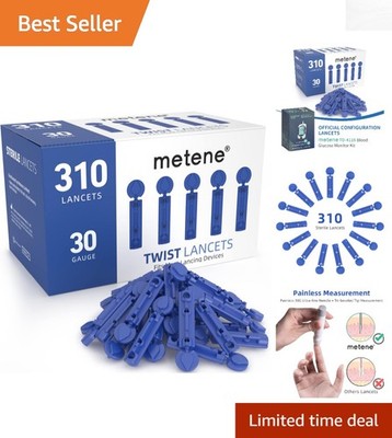 Universal 310 Count Sterile Lancets - Sharp & Safe for Blood Sugar Testing