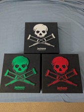 Zerocool Jackass Trading Cards Empty Boxes Lot Of 3 1 Green 1 Red 1 Silver