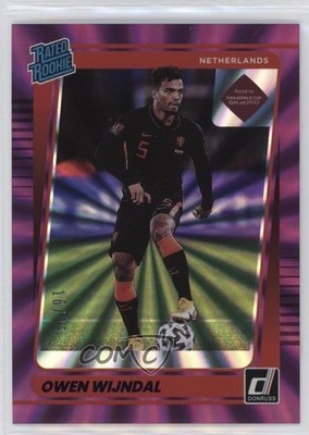 2021 Panini Donruss Road to Qatar Holo Purple Laser 16/99 Owen Wijndal #197 1g9t