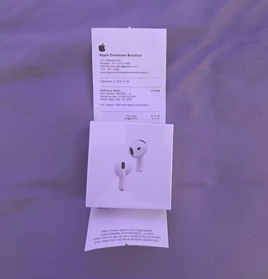 Apple AirPods 4 Active Noise Cancellation Bluetooth In-Ear Earbuds, White