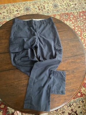Dickies Men's Cargo Pants Navy 36 Regular Straight Pockets Logo
