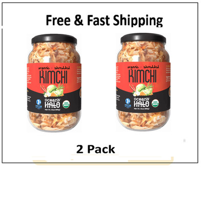 Ocean's Halo Organic Kimchi, Shelf Stable, 16 Oz pack of 2