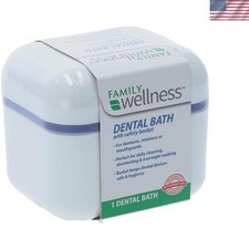 Denture Cup, DENTAL BATH with Strainer Basket, For Dentures, Retainers, Mouth...