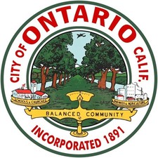 Ontario, California City Crest NEW Steel Sign: 24" Dia. Round Made in USA