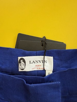 Beautiful Lanvin Paris Sapphire Blue Trousers Sz 34.  Women s. New With Tags