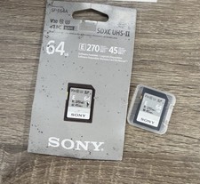 Sony 64GB SD SDXC Card UHS-II Read 270MB/S W45MB/s V30 U3 SF-E64
