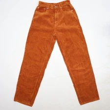 Urban Outfitters BDG Jeans Women's 25 Orange Corduroy High Rise Baggy