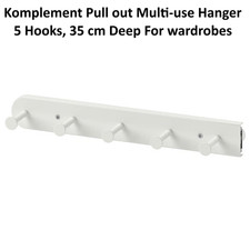 IKEA KOMPLEMENT ausziehbarer Mehrzweck Kleiderbügel 35cm Garderobengürtel Schal Krawattenhalter Schiene